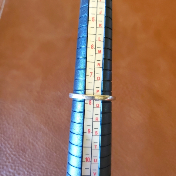 Elegant Simple Ruby and Silver Ring Size 8 - Picture 5 of 5